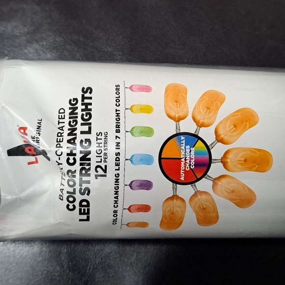 LAVA Battery-Operated Color Changing LED String Lights (Sandal shaped) - Picture 1 of 7